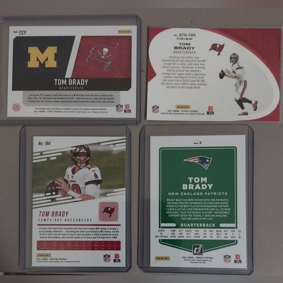 TOM BRADY 4 CARD LOT - Picture 2 of 2